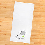 Tennis Racket / Beyaz Spor Havlusu