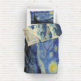 The Starry Night & Kanagawa Oki Nami Ura Çift Taraflı Nevresim Takımı