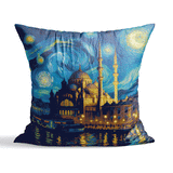 Van Gogh & Ortaköy Çift Taraflı Kırlent Kılıfı 2 Adet