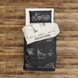Vespa Ivory & Harley Davidson Model 28B Chalkboard Çift Taraflı Nevresim Takımı