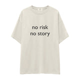 No Risk No Story Oversize Tişört