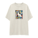 Bauhaus Cat Oversize Tişört