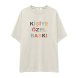 Kişiye Özel Baskılı Oversize Tişört