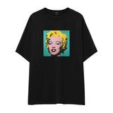 Andy Warhol / Marilyn Monroe Blue Oversize Tişört
