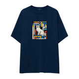 Bauhaus Cat Oversize Tişört