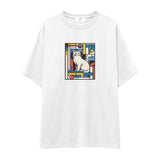 Bauhaus Cat Oversize Tişört