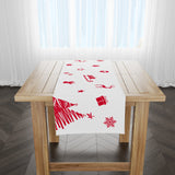 Red / White Pine Yılbaşı Temalı Runner Örtü