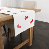 Red / White Pine Yılbaşı Temalı Runner Örtü