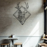 Floral Deer - Geyik Metal Duvar Dekoru