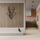 Floral Deer - Geyik Metal Duvar Dekoru
