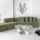 Floral Deer - Geyik Metal Duvar Dekoru