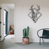 Floral Deer - Geyik Metal Duvar Dekoru