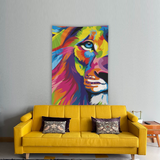 Lion - Renkli Aslan Duvar Örtüsü