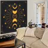 Mystical Moon Phase Duvar Örtüsü