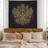 Golden Lotus Duvar Örtüsü