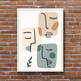 Pastel Line Art 3 'lü Set Poster