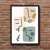 Pastel Line Art 3 'lü Set Poster