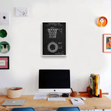 Basketball Net Chalkboard Poster