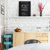 Espresso Machine Chalkboard Poster