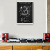 Espresso Machine Chalkboard Poster