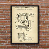 Espresso Machine Vintage Poster