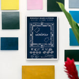 Monopoly Navy Blue Poster