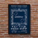 Monopoly Navy Blue Poster
