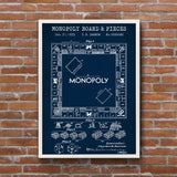 Monopoly Navy Blue Poster