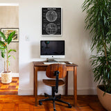 Death Star Chalkboard Poster