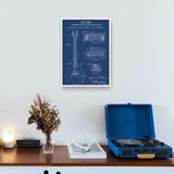 Gibson Les Paul Gitar Blueprint Poster