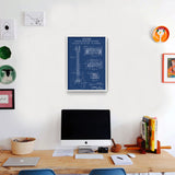 Gibson Les Paul Gitar Blueprint Poster