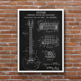 Gibson Les Paul Gitar Chalkboard Poster