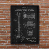 Gibson Les Paul Gitar Chalkboard Poster