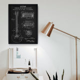 Gibson Les Paul Gitar Chalkboard Poster