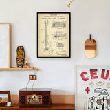 Gibson Les Paul Gitar Vintage Poster