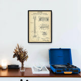 Gibson Les Paul Gitar Vintage Poster