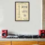 Gibson Les Paul Gitar Vintage Poster