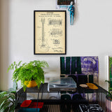 Gibson Les Paul Gitar Vintage Poster