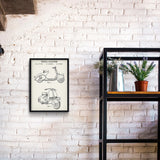 Vespa Motorsiklet Ivory Poster