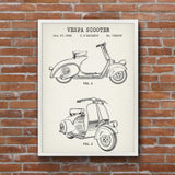 Vespa Motorsiklet Ivory Poster