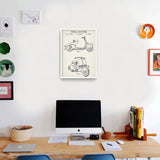 Vespa Motorsiklet Ivory Poster