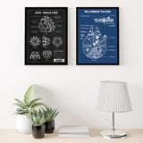 Millennium Falcon Blueprint Poster