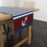 Yatay Çizgili Bordo Sailor Runner Örtü