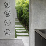 Quattro Elementi - 4 Element Set Metal Tablo