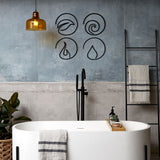 Quattro Elementi - 4 Element Set Metal Tablo