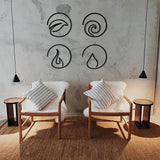 Quattro Elementi - 4 Element Set Metal Tablo