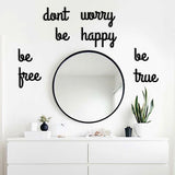 Don’t Worry - Metal Duvar Yazısı