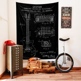 Gibson Les Paul Gitar Chalkboard Duvar Örtüsü