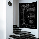 Gibson Les Paul Gitar Chalkboard Duvar Örtüsü