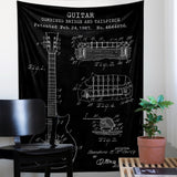 Gibson Les Paul Gitar Chalkboard Duvar Örtüsü